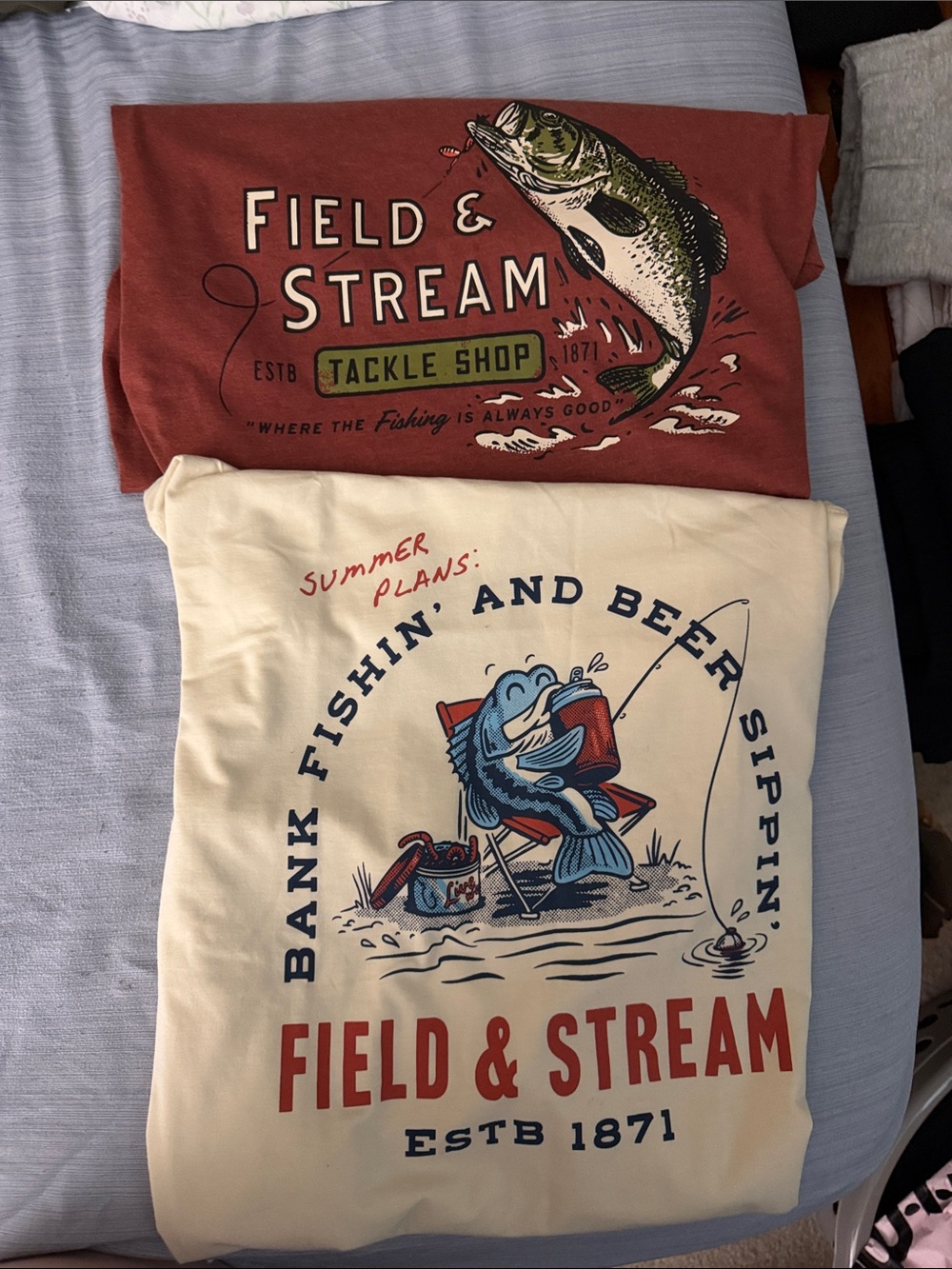 2 field and stream men’s t shirts